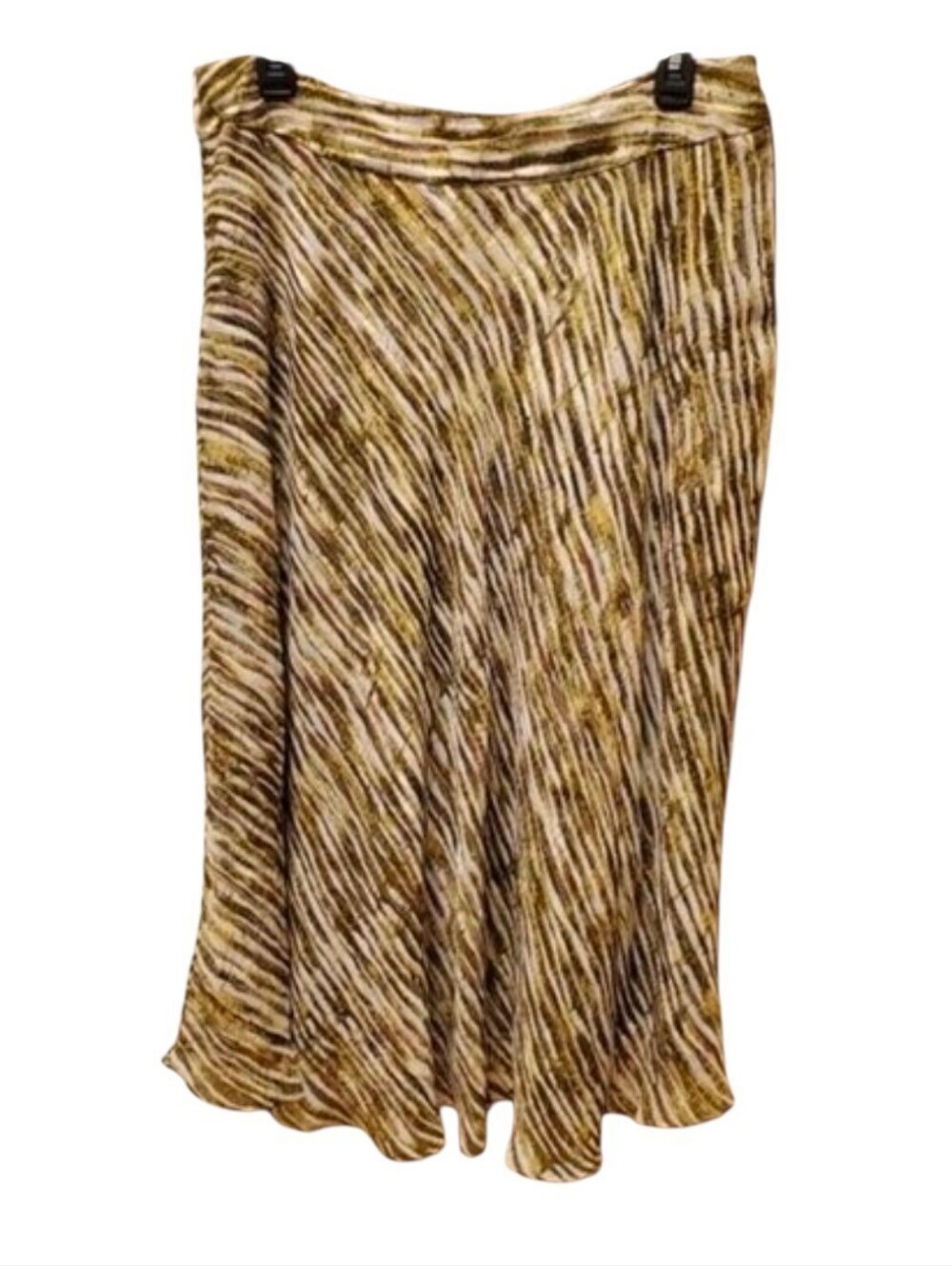 100% Silk Skirt Vintage 90's Midi Fairy Zebra 12